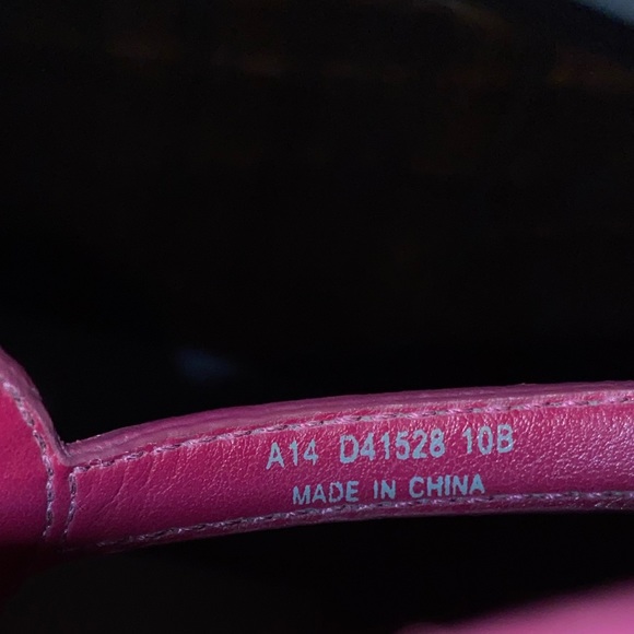 Cole Haan raspberry patent leather cork wedge sandals - Picture 7 of 8